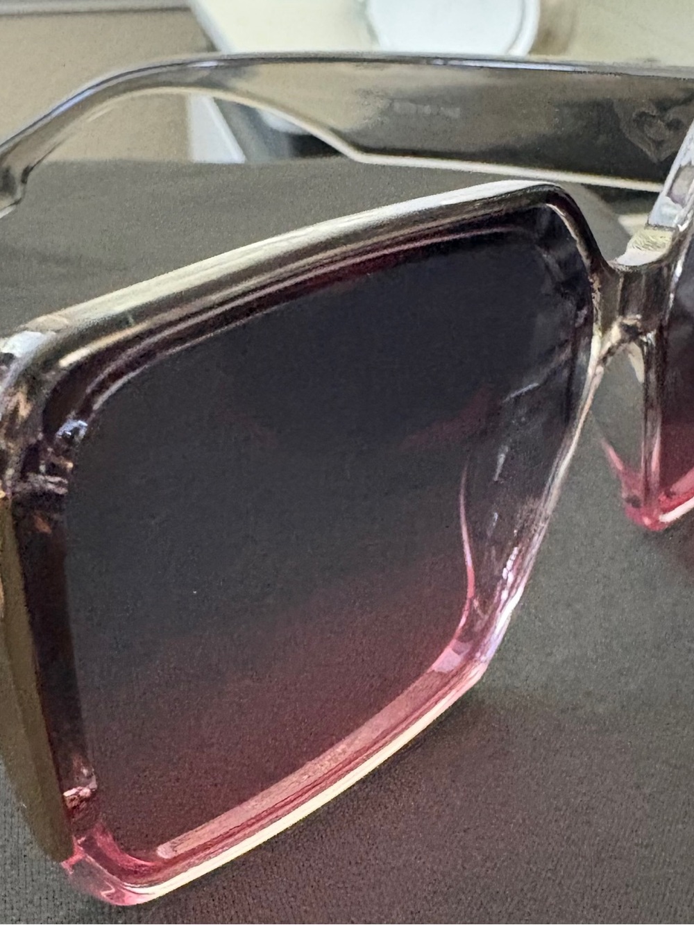 Chic Pink Gradient Square Sunglasses for Women